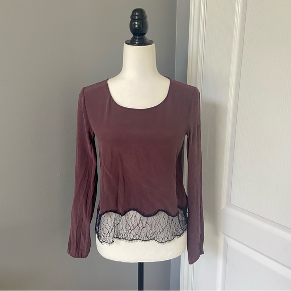 4 for $20 🖤 WILFRED Desaix 100% Silk Blouse - Picture 2 of 10